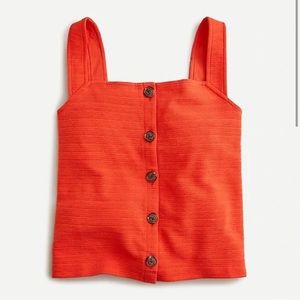NWT J Crew Ribbed Button Down Tank Top